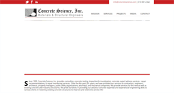 Desktop Screenshot of concretescience.com