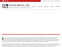 Tablet Screenshot of concretescience.com